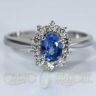 Anello cestino Zaffiro e Diamanti cod.3775TR